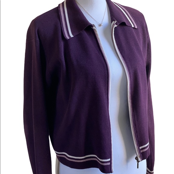 Bravo Sweaters - Vintage jacket Bravo purple cardigan